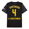 Original Trikotsatz Borussia Dortmund N. Schlotterbeck 4 Auswärtstrikot 2024-25 Für Kinder